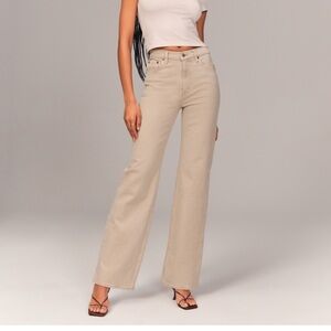 Abercrombie High Rise 90s Relaxed Jean Oat
